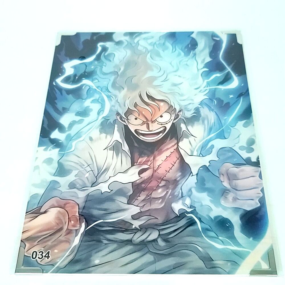 Luffy All Gear Stage One Piece #034 Double-sided Art Size A4 8" x 11" Waifu Card